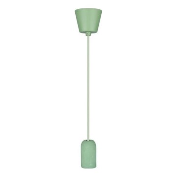 Strømkabel 1xE27/60W/230V beton/grøn