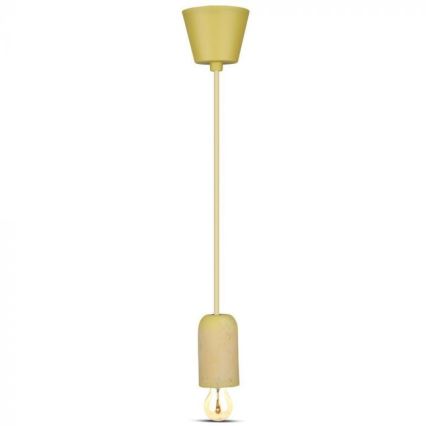 Strømkabel 1xE27/60W/230V beton/gul