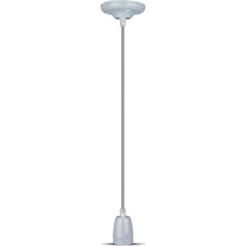 Strømkabel 1xE27/60W/230V grå/porcelæn