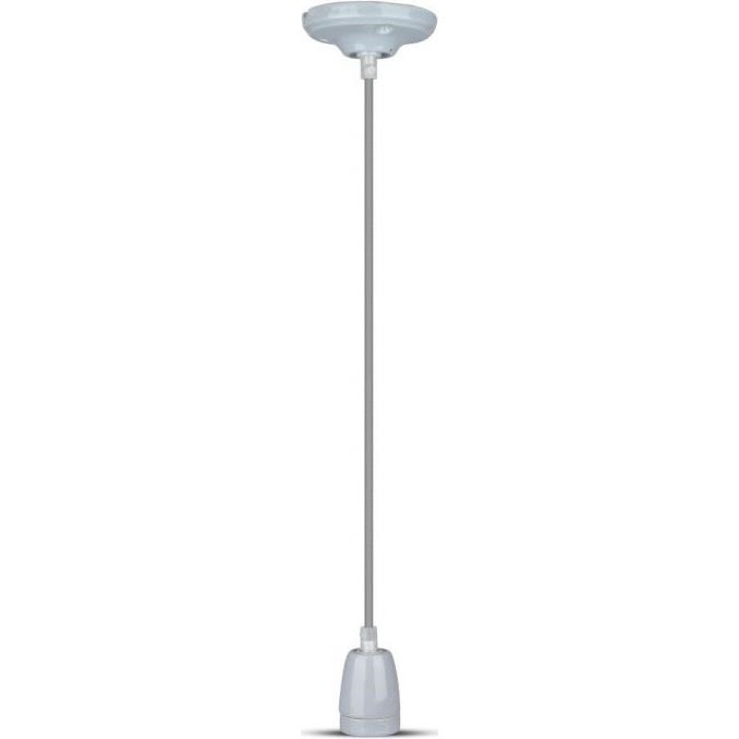 Strømkabel 1xE27/60W/230V grå/porcelæn