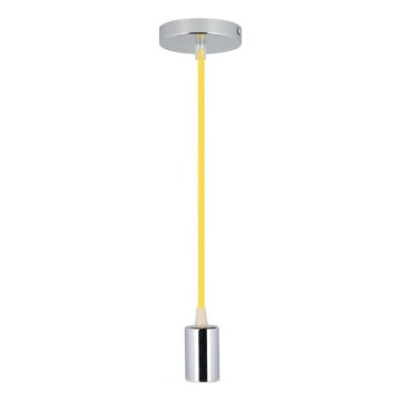 Strømkabel 1xE27/60W/230V gul/skinnende krom