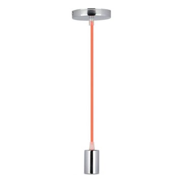 Strømkabel 1xE27/60W/230V orange/skinnende krom