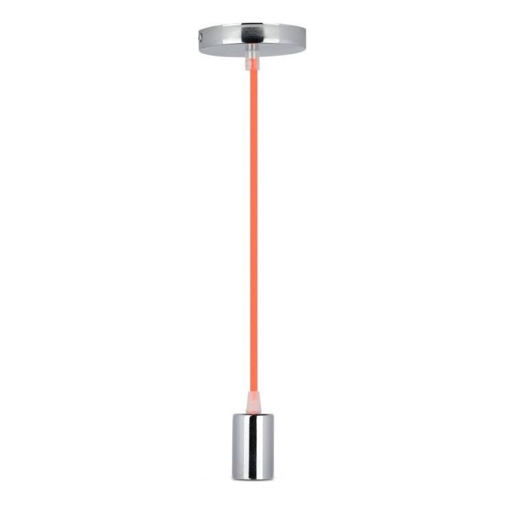 Strømkabel 1xE27/60W/230V orange/skinnende krom
