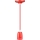Strømkabel 1xE27/60W/230V rød/porcelæn