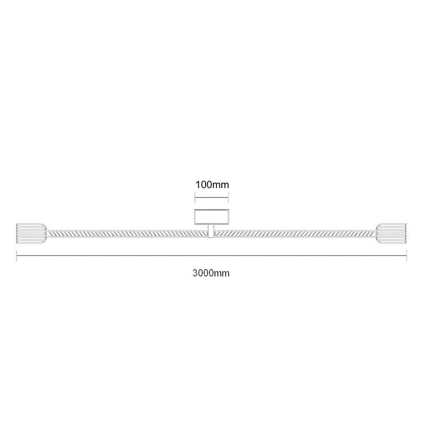 Strømkabel 2xE27/60W/230V 3 m