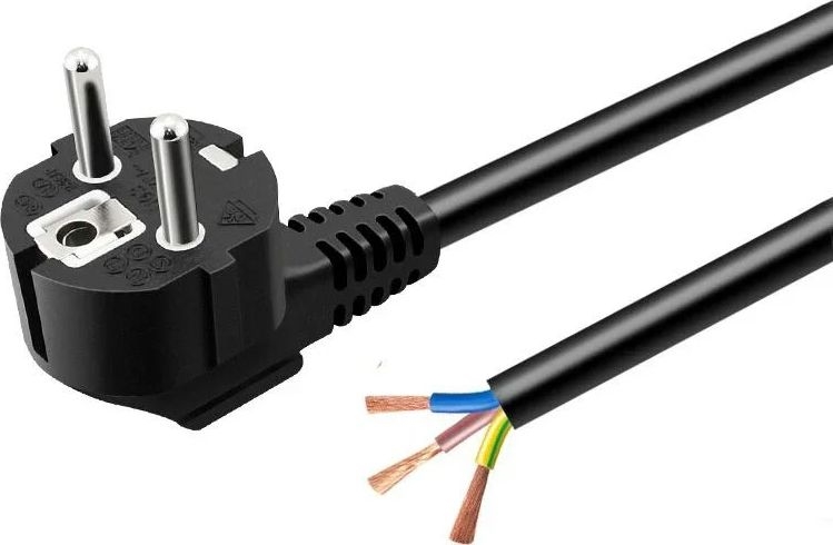 Strømkabel 3 m 230 V sort