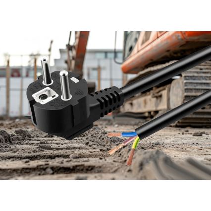Strømkabel 3 m 230 V sort