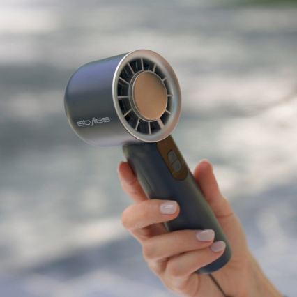 Stylies - Genopladelig håndholdt ventilator LACERTI 8W/5V 3000 mAh blå