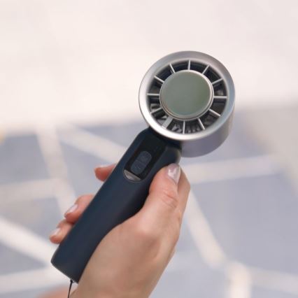 Stylies - Genopladelig håndholdt ventilator LACERTI 8W/5V 3000 mAh blå