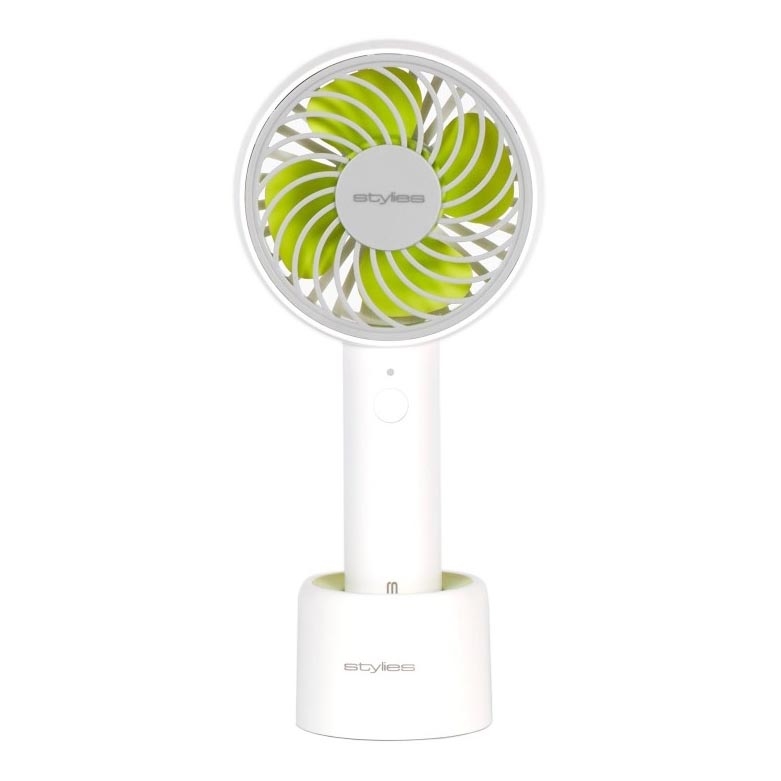 Stylies - Genopladelig håndventilator LACERTA 4W/5V 2500 mAh hvid