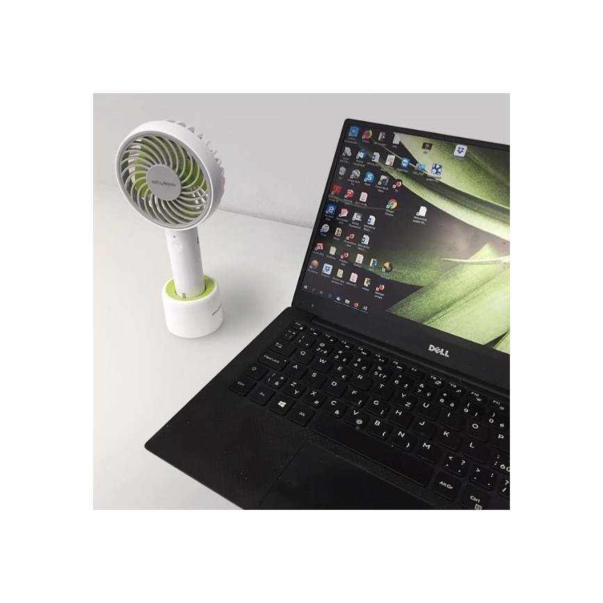Stylies - Genopladelig håndventilator LACERTA 4W/5V 2500 mAh hvid