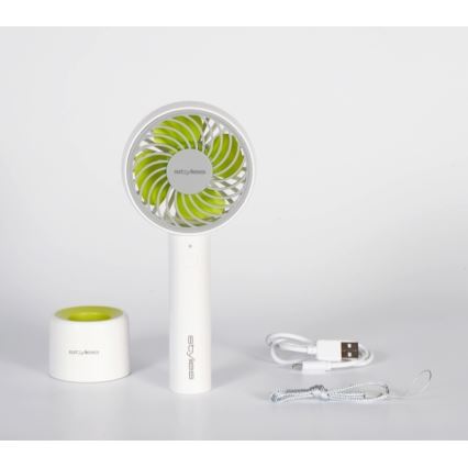 Stylies - Genopladelig håndventilator LACERTA 4W/5V 2500 mAh hvid