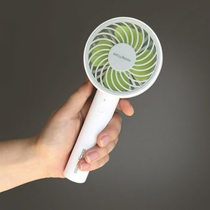 Stylies - Genopladelig håndventilator LACERTA 4W/5V 2500 mAh hvid