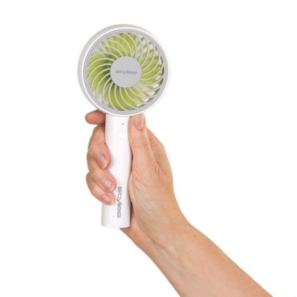 Stylies - Genopladelig håndventilator LACERTA 4W/5V 2500 mAh hvid