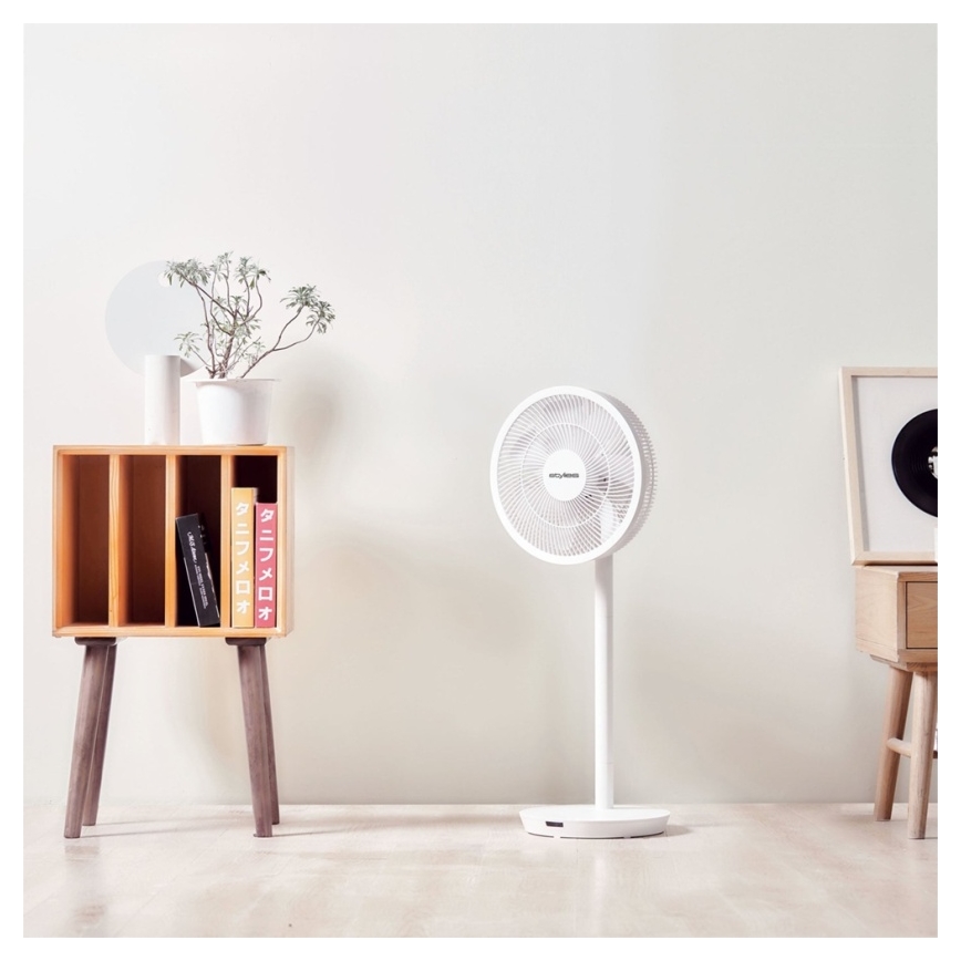 Stylies - Standventilator 2-i-1 ANTILA 25W/230V 88 cm hvid + fjernbetjening