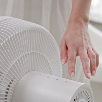 Stylies - Standventilator 2-i-1 ANTILA 25W/230V 88 cm hvid + fjernbetjening