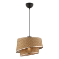 Suspenderet Lyskilde BARETTE 1xE27/60W/230V brun/polished chrome