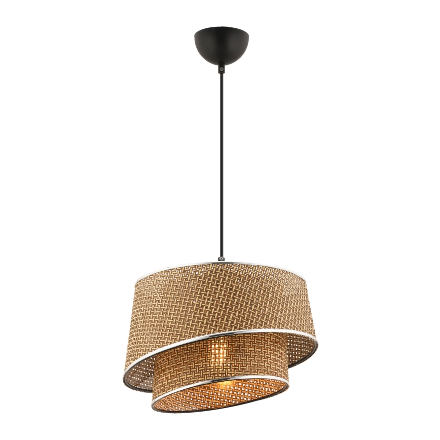 Suspenderet Lyskilde BARETTE 1xE27/60W/230V brun/polished chrome