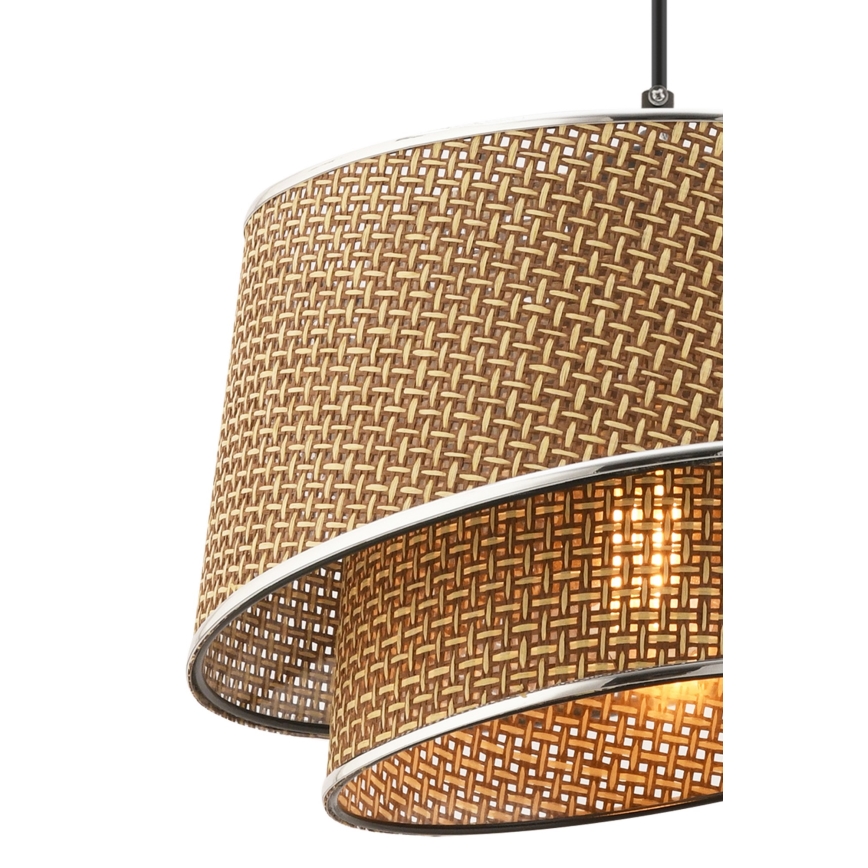 Suspenderet Lyskilde BARETTE 1xE27/60W/230V brun/polished chrome