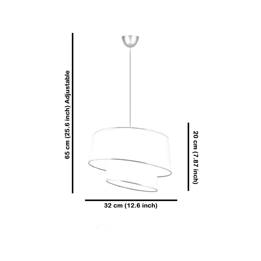 Suspenderet Lyskilde BARETTE 1xE27/60W/230V brun/polished chrome