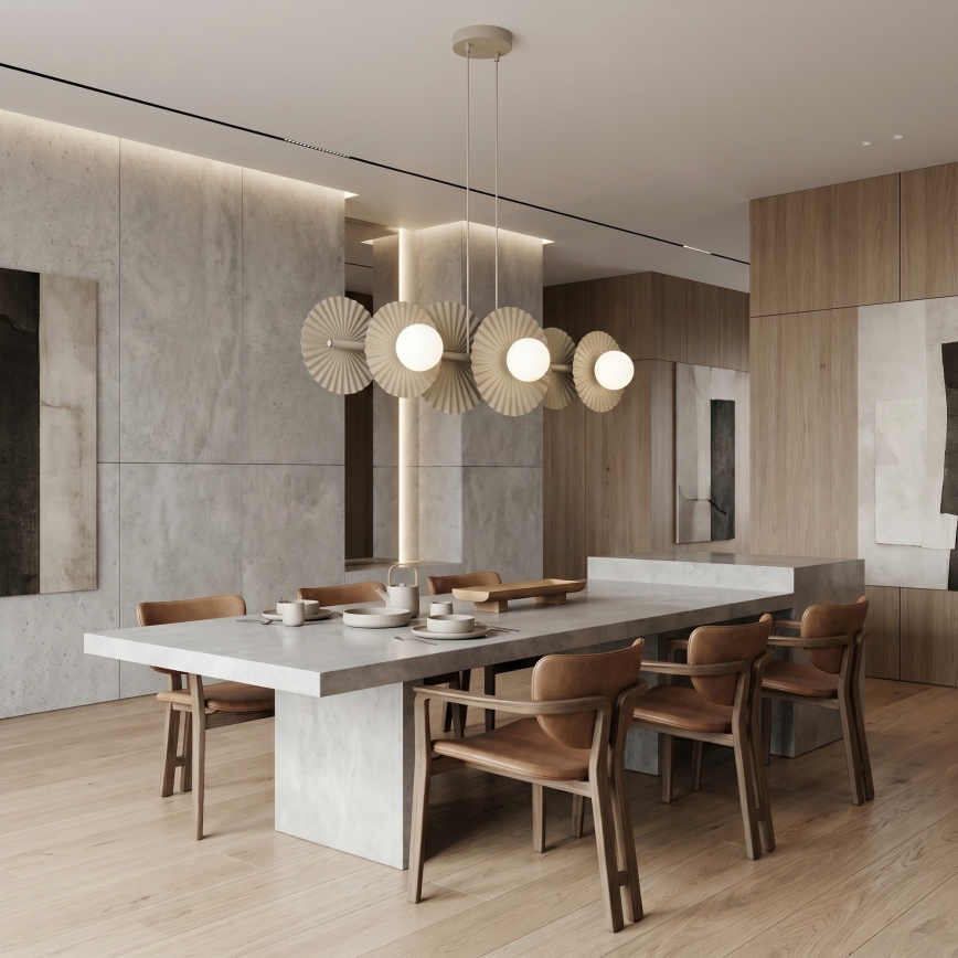 Suspensionslampe UMBRA 6xG9/8W/230V beige