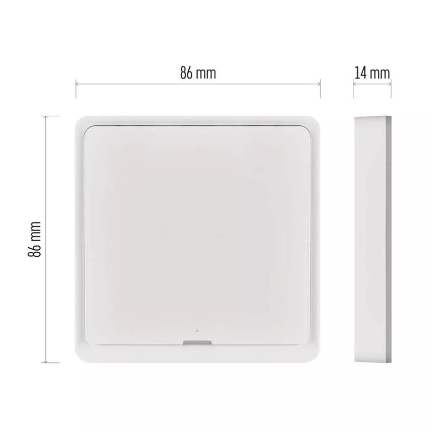 Switch 1 knap GoSmart Tuya hvid
