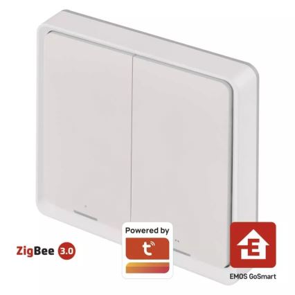 Switch 2 knapper GoSmart Tuya hvid