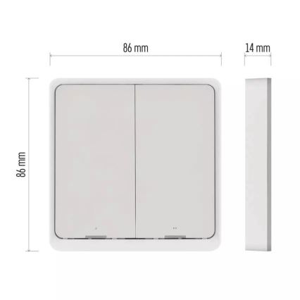 Switch 2 knapper GoSmart Tuya hvid