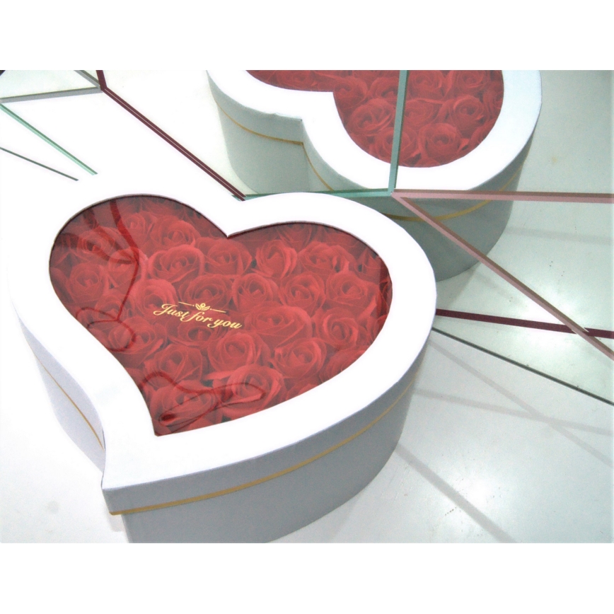 Sæberoser HEART RED - str. L (43 stk.)