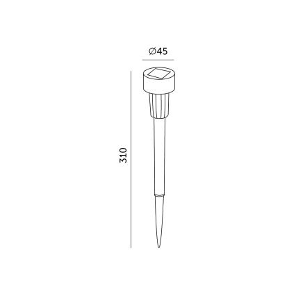 SÆT MED 10x LED Solcellelampe LED/0,06W/1,2V 6000K IP44 40 mAh
