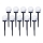 SÆT 10x LED solcellelampe LED/0,12W/1,2V 6500K IP44 40 mAh sort/hvid