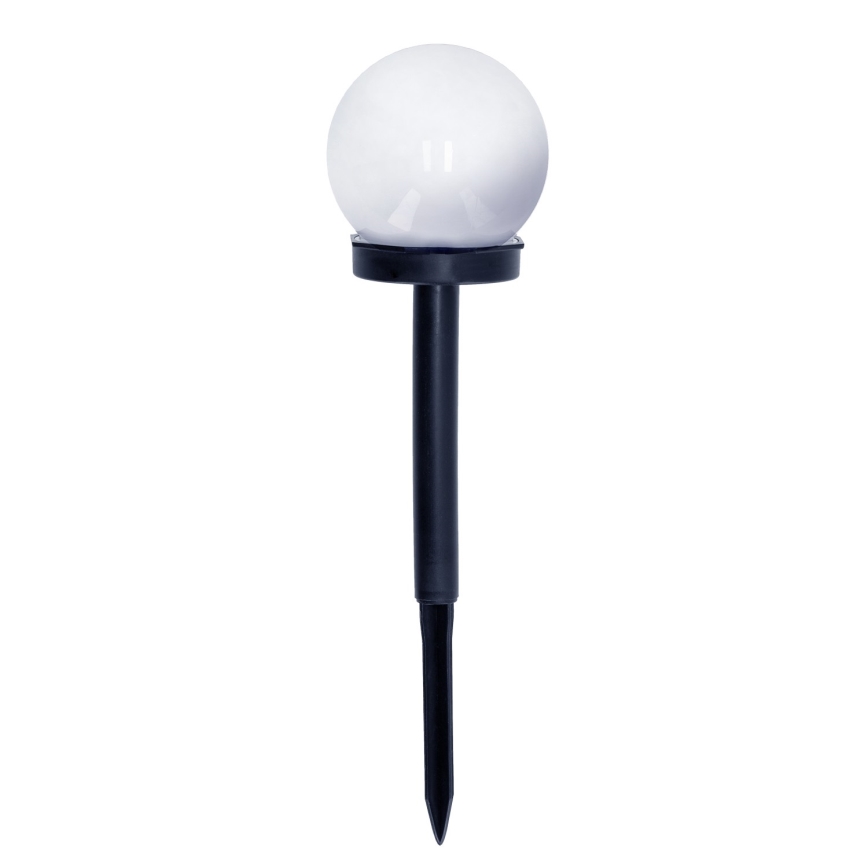 SÆT 10x LED solcellelampe LED/0,12W/1,2V 6500K IP44 40 mAh sort/hvid