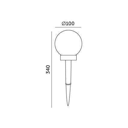 SÆT 10x LED solcellelampe LED/0,12W/1,2V 6500K IP44 40 mAh sort/hvid