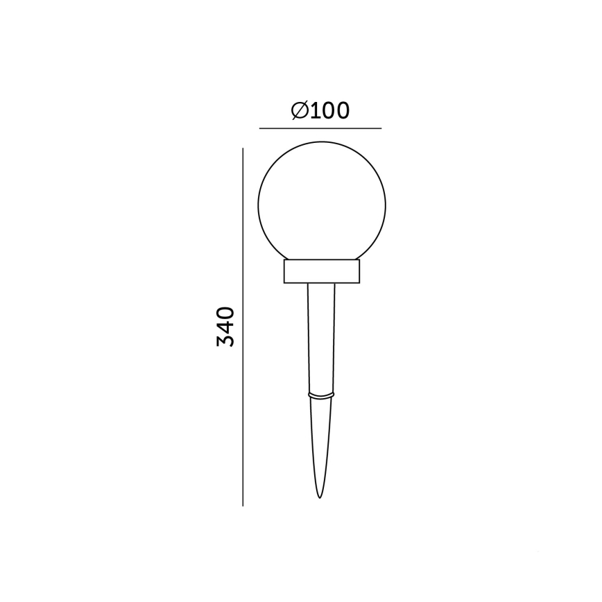 SÆT 10x LED solcellelampe LED/0,12W/1,2V 6500K IP44 40 mAh sort/hvid