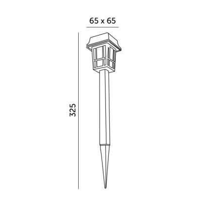 SÆT 12x LED solcellelampe LED/0,06W/1,2V 1xAA 6500K IP44 100 mAh
