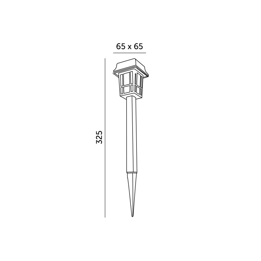 SÆT 12x LED solcellelampe LED/0,06W/1,2V 1xAA 6500K IP44 100 mAh