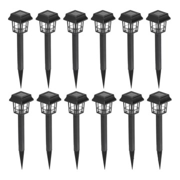 SÆT 12x LED solcellelampe LED/0,06W/1,2V 6500K IP44