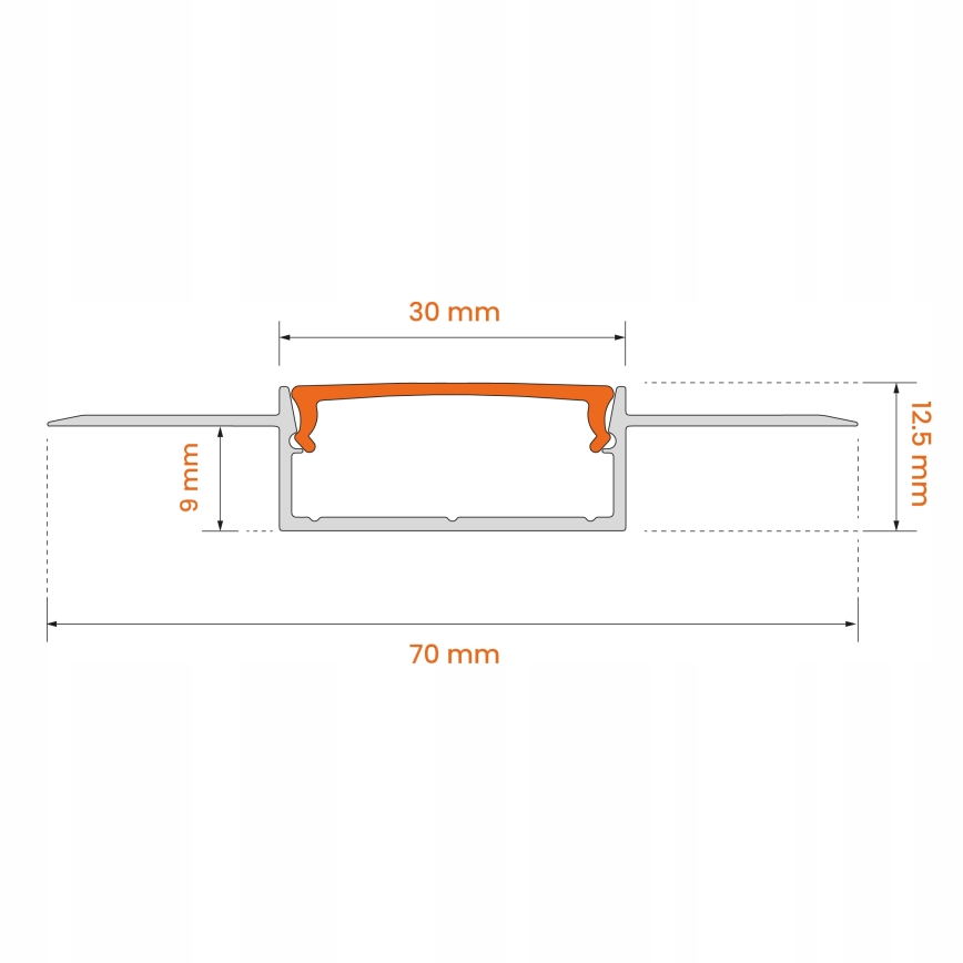 Sæt 1x LED-strip med bevægelsessensor FLEX LED/3,6W/4xAA 2 m + 2x indbygningsprofil 1 m sølv/hvid