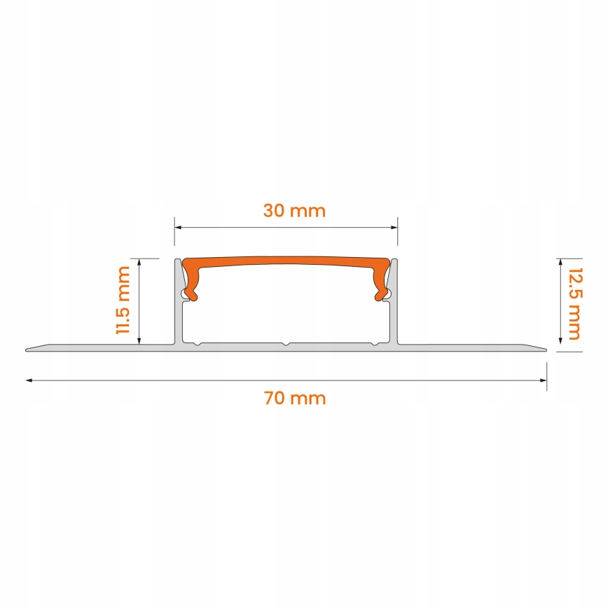 SÆT 1x LED-strip med bevægelsessensor FLEX LED/3,6W/4xAA 2 m + 2x indbygningsprofil 1 m sølv/hvid