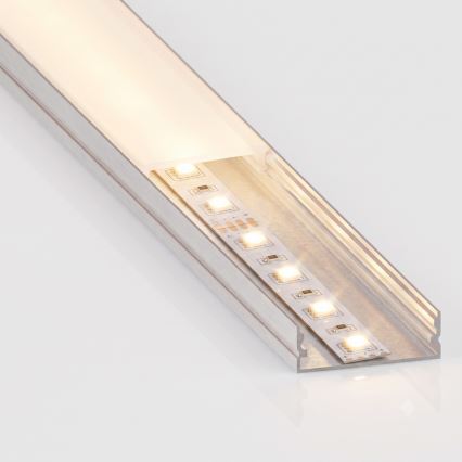 Sæt 1x LED-strip MYLIVING LIGHTSTRIP LED/22W/230V, 5 m + 5x indbygningsprofil, 1 m, sølv/hvid