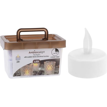 Sæt 24x LED julelys LED/1xCR2032 3,8 cm varm hvid