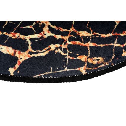 SÆT MED 2 stk. Badeværelsesmåtte GOLDES 60/100 cm sort/guld