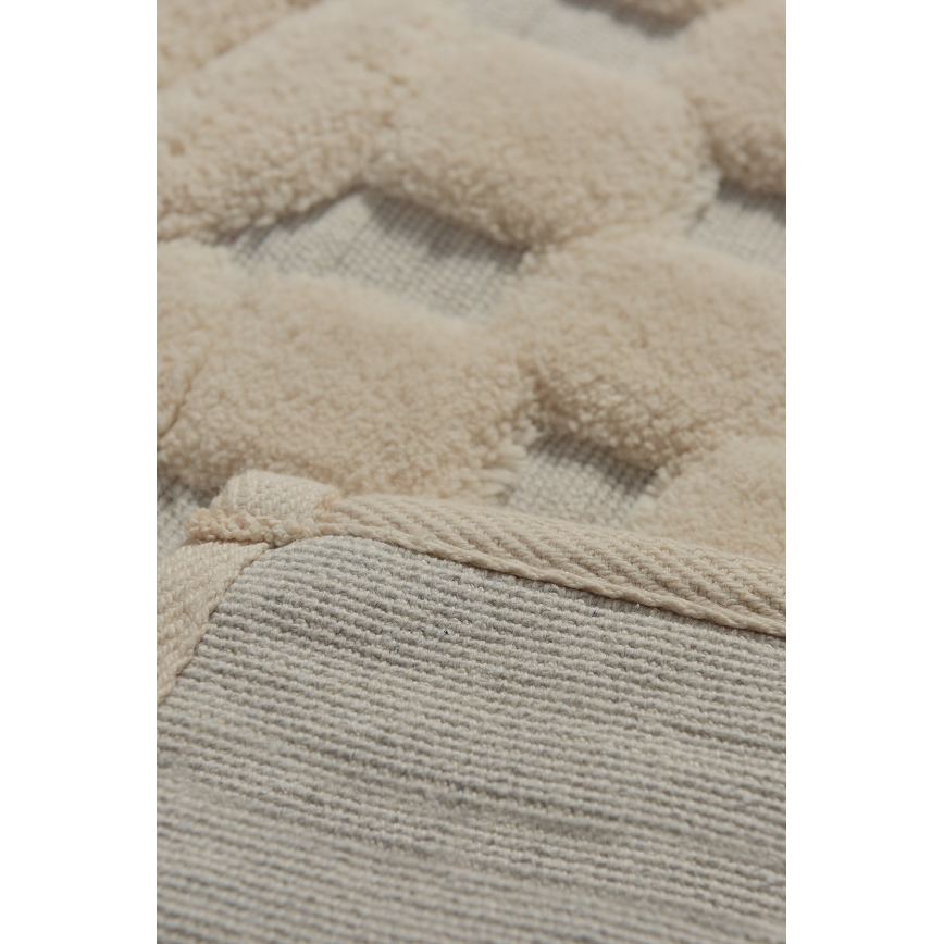 SÆT 2x Badeværelsesmåtte BAMBI 60/100 cm beige