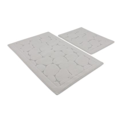 SÆT 2x Badeværelsesmåtte LINO 60/100 cm beige