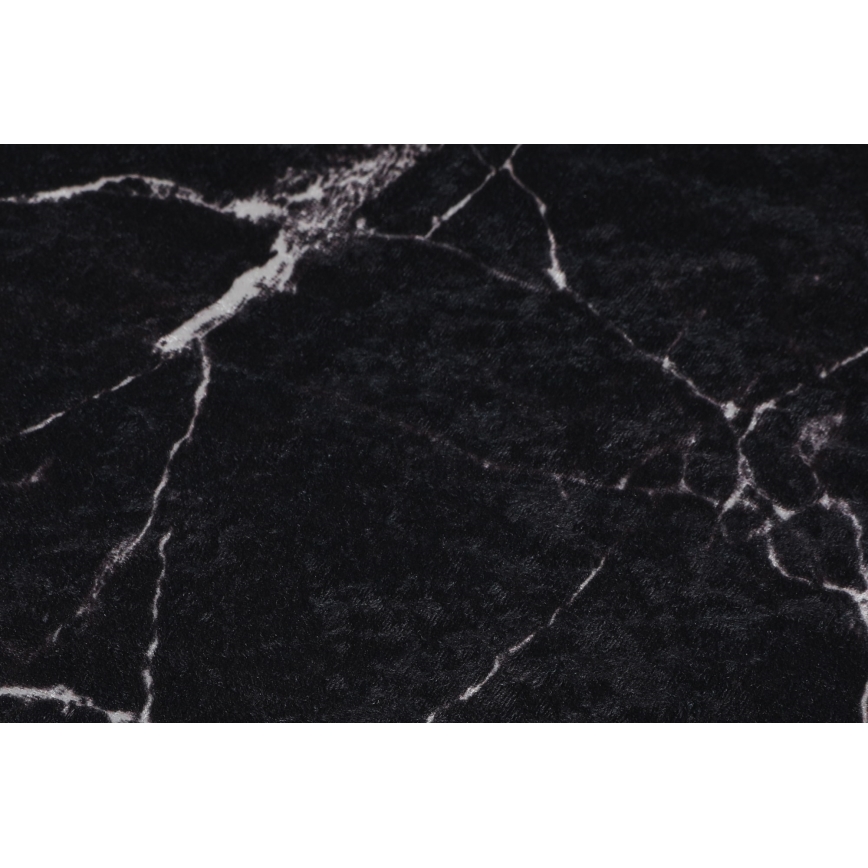 SÆT 2x Badeværelsesmåtte MARBLE 50x60/60x100 cm sort