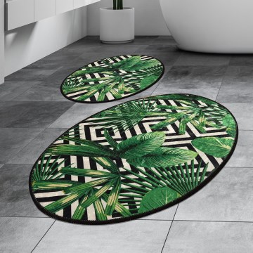 SÆT 2x Badeværelsesmåtte TROPIC 60/100 cm grøn