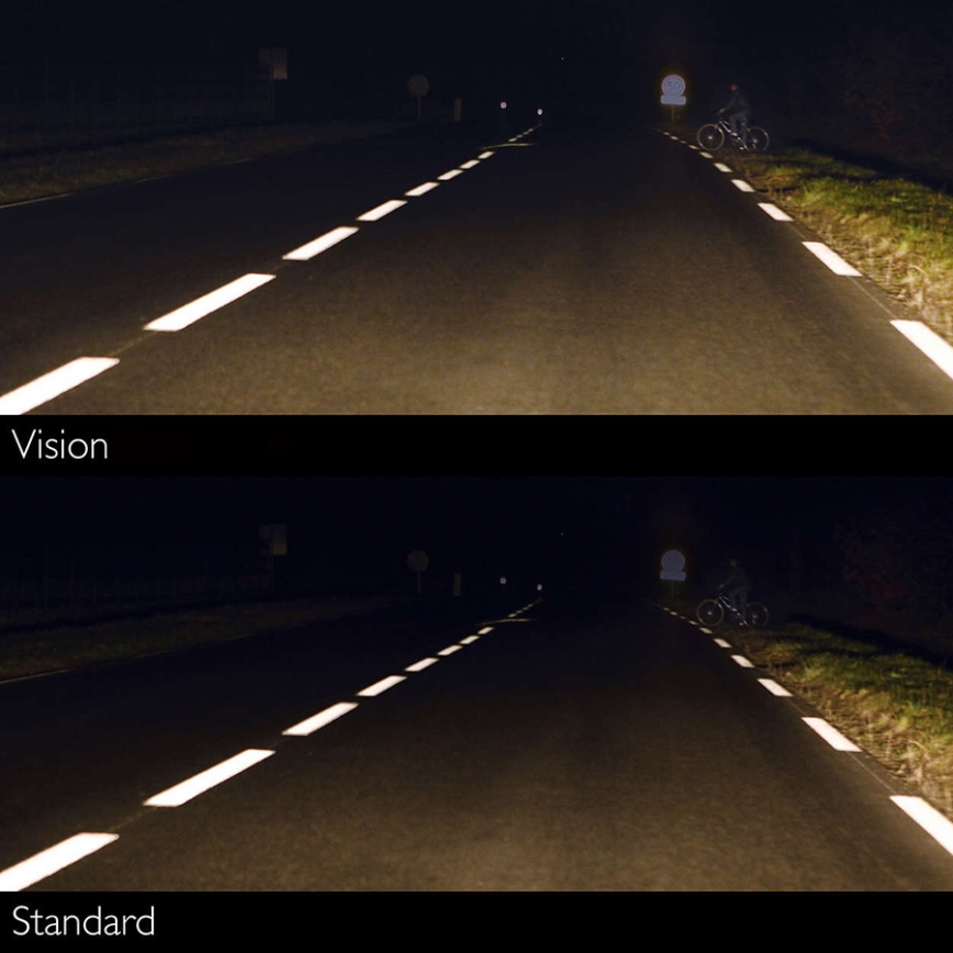 SÆT 2x Bilpære Philips VISION 12342PRC2 H4 P43t-38/60W/55W/12V
