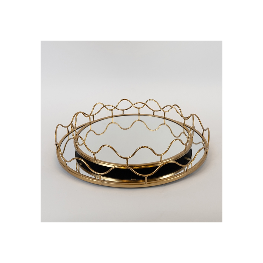 SÆT 2x Dekorativ bakke diameter 39/30,5 cm