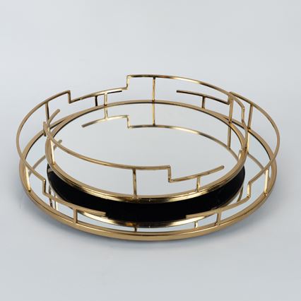 SÆT 2x Dekorativ bakke diameter 39/30,5 cm