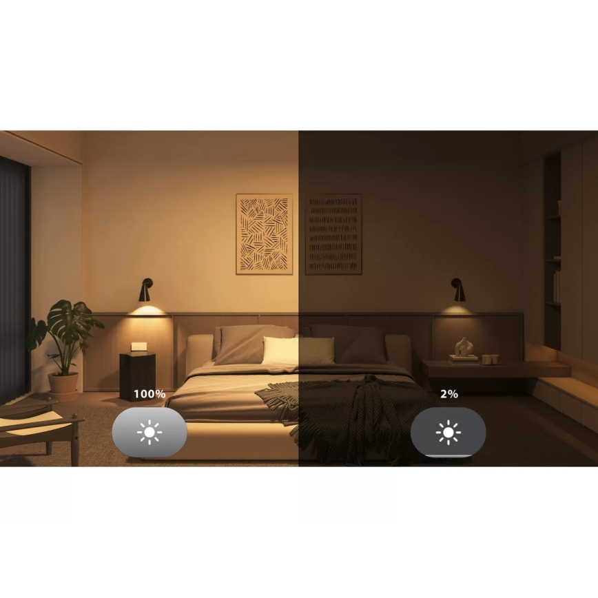Sæt 2x LED dæmpbare pærer Philips Hue WHITE AMBIANCE E27/8,1W/230V 1000-20000K